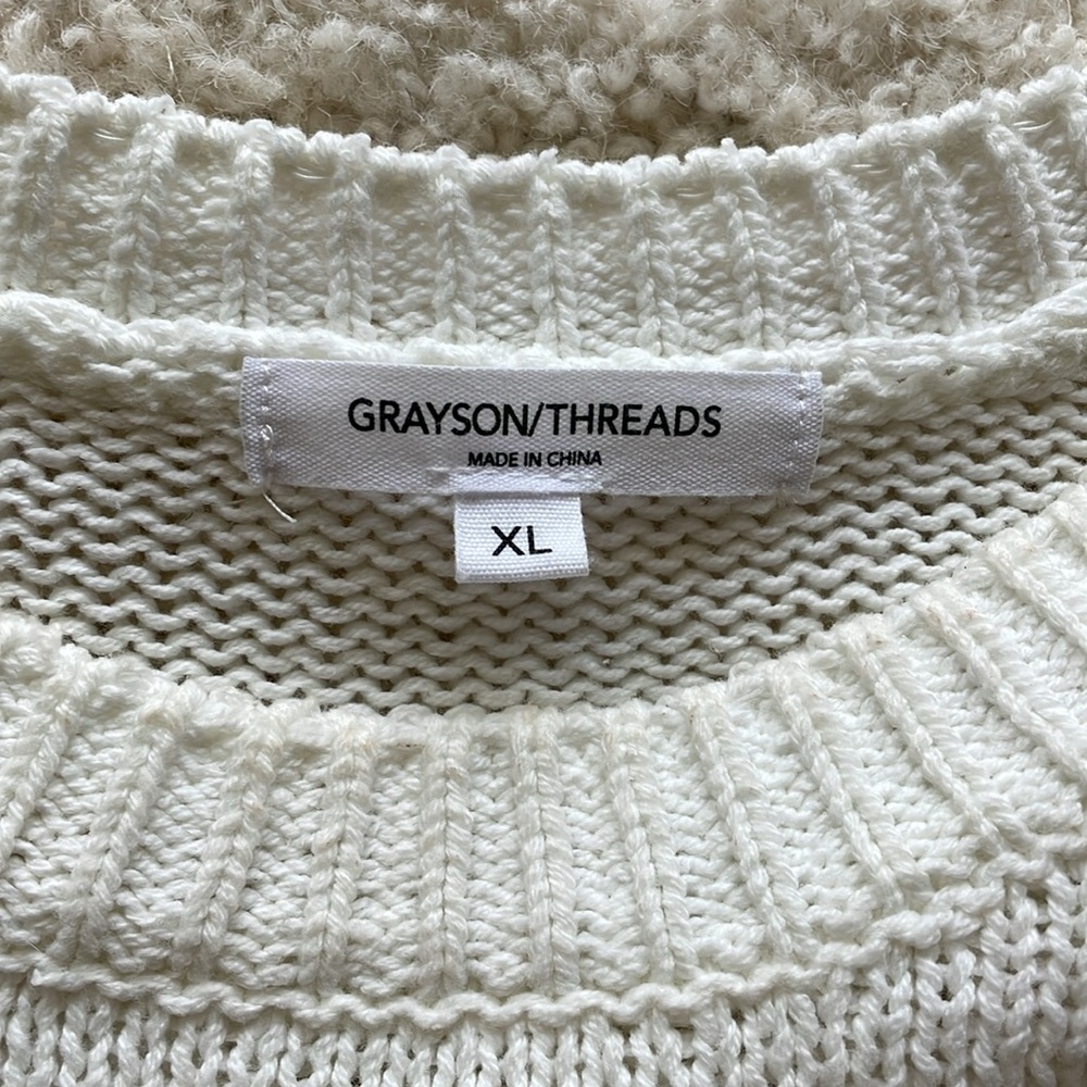 Grayson Threads Cream USA Sweater - Picture 2 of 5